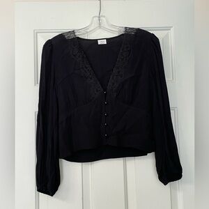Never worn, black lacey blouse by Wilfred from Artizia-size medium.